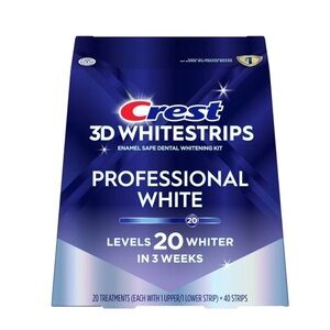 Crest 3D Whitestrips Professional White - 40 strips. 
Exp 12/292027.